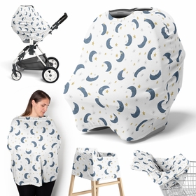 Moon Bear Collection Multi Use Baby Car Seat and Nursing Cover
