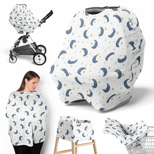 Moon Bear Collection Multi Use Baby Car Seat and Nursing Cover