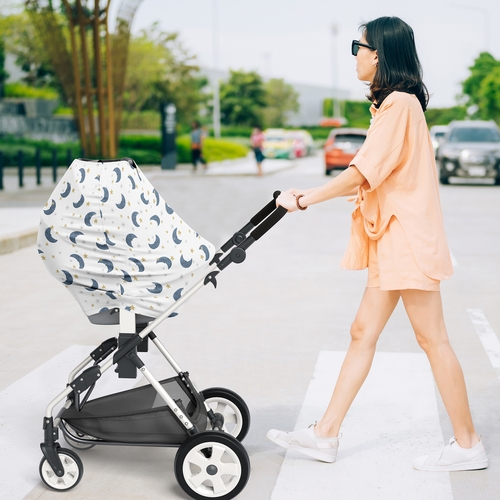 Moon Bear Collection Multi Use Baby Car Seat and Nursing Cover - alt image 2
