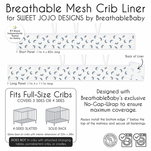 Moon Bear Collection Sweet Jojo Designs + BreathableBaby Breathable Mesh Crib Liner - alt image 5