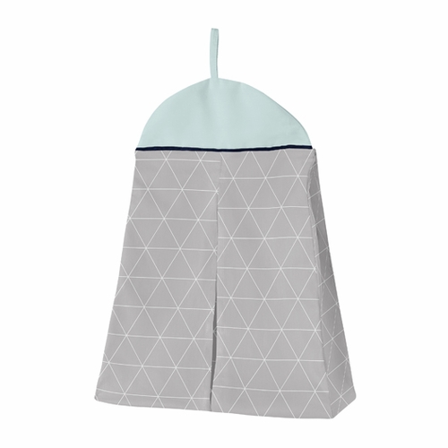 Mountains Grey and Aqua Collection 5 Piece Crib Bedding - alt image 5