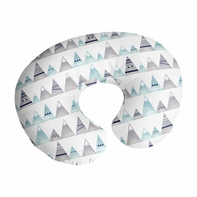 Mountains Grey and Aqua Collection Nursing Breastfeeding Pillow Cover