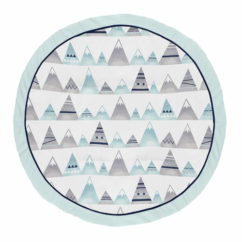 Mountains Grey and Aqua Collection Playmat