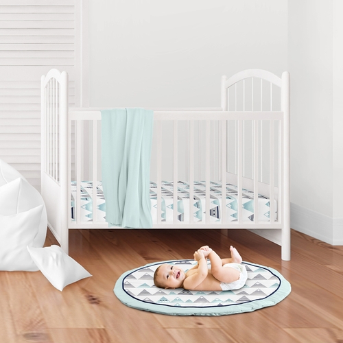 Mountains Grey and Aqua Collection Playmat - alt image 1