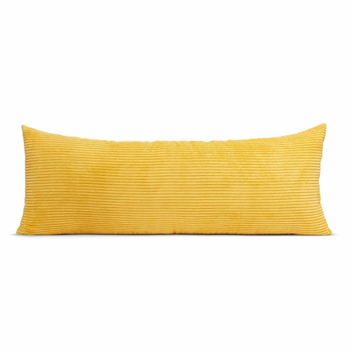 Mustard Yellow Corduroy Collection Full Length Body Pillow Cover