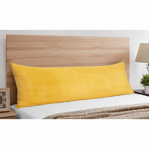 Mustard Yellow Corduroy Collection Full Length Body Pillow Cover - alt image 1