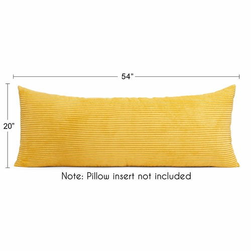 Mustard Yellow Corduroy Collection Full Length Body Pillow Cover - alt image 4