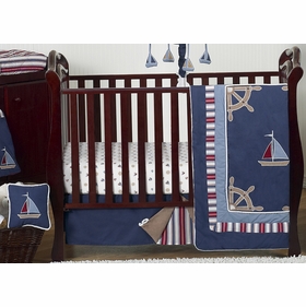 Nautical Nights 11 Piece Bumperless Crib Bedding Collection