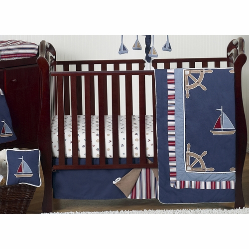 Nautical Nights 11 Piece Bumperless Crib Bedding Collection
