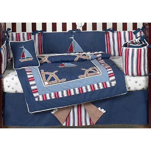 Nautical Nights 9 Piece Crib Bedding Collection - alt image 1