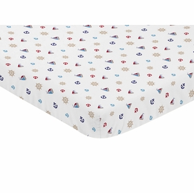 Nautical Nights Collection Mini Crib Sheet