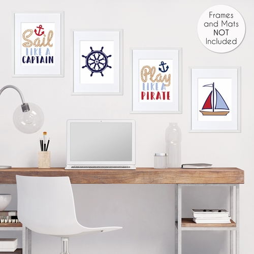 Nautical Nights Collection Wall Art Prints - Set of 4 - alt image 3