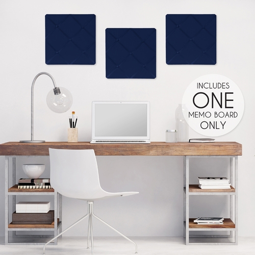 Navy Blue Fabric Memo Board - alt image 1