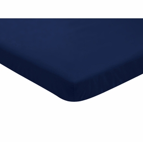 Navy Blue Mini Crib Sheet