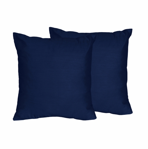 Navy Decorative Accent Throw Pillows for Stripe Collection - Set of 2
