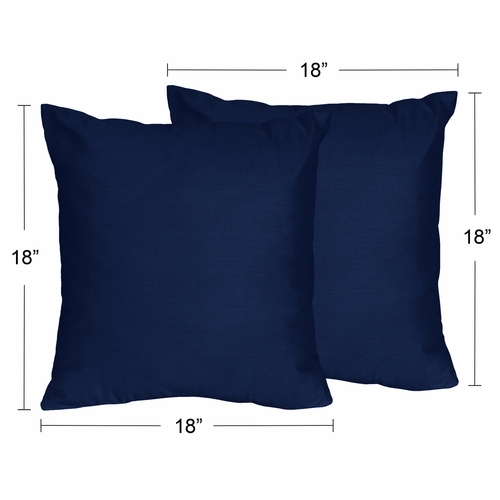 Navy Decorative Accent Throw Pillows for Stripe Collection - Set of 2 - alt image 3