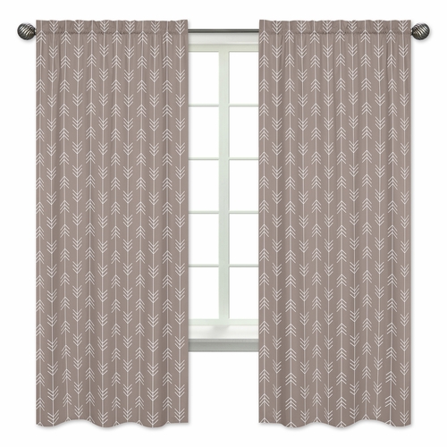 Outdoor Adventure Collection Arrow Print Window Panels - Set of 2