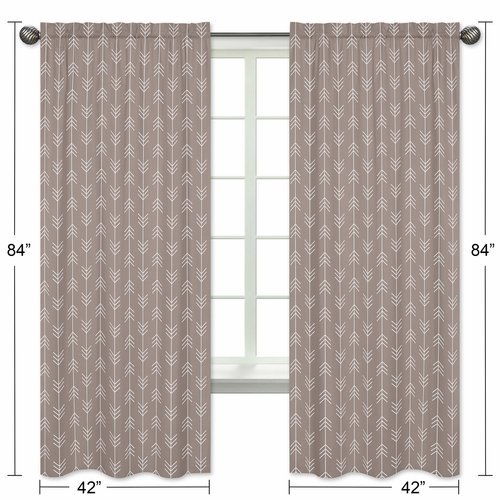 Outdoor Adventure Collection Arrow Print Window Panels - Set of 2 - alt image 4