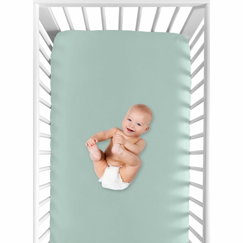 Outdoor Adventure Collection Crib Sheet - Aqua - alt image 3