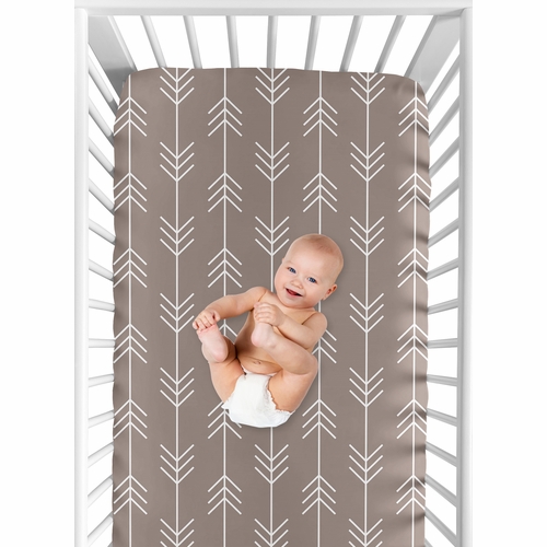 Outdoor Adventure Collection Crib Sheet - Arrow Print - alt image 3
