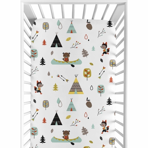 Outdoor Adventure Collection Crib Sheet - Print