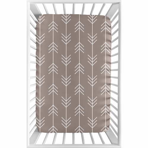 Outdoor Adventure Collection Mini Crib Sheet - Arrow Print - alt image 1