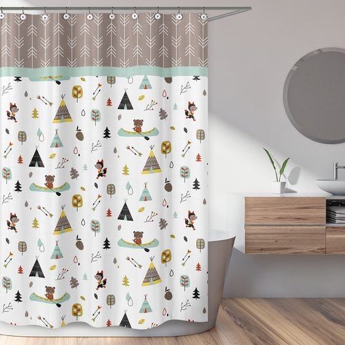 Outdoor Adventure Collection Shower Curtain - alt image 1