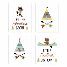 Outdoor Adventure Collection Wall Art Prints - Set of 4