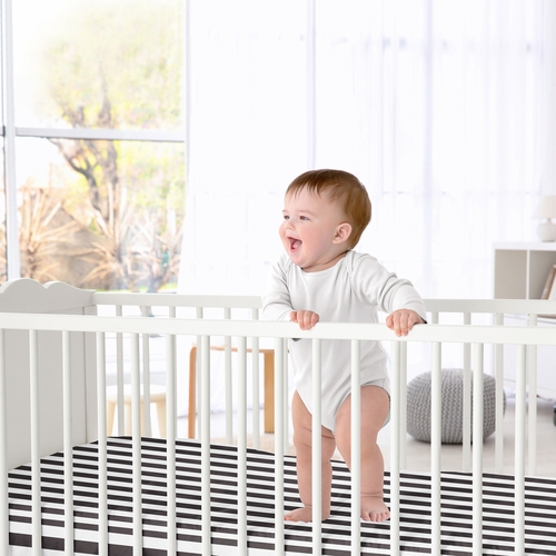 Paris Collection Crib Sheet - Stripe - alt image 1