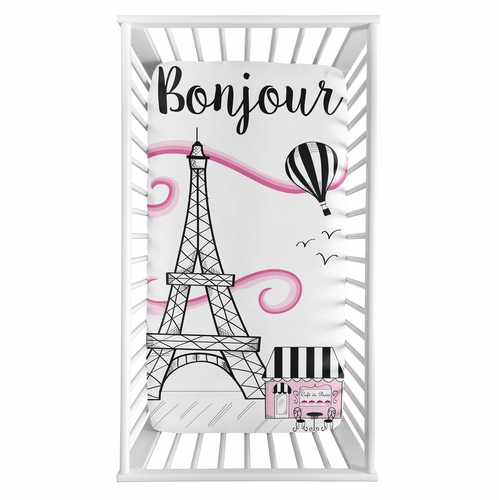 Paris Collection Photo Op Crib Sheet - alt image 1