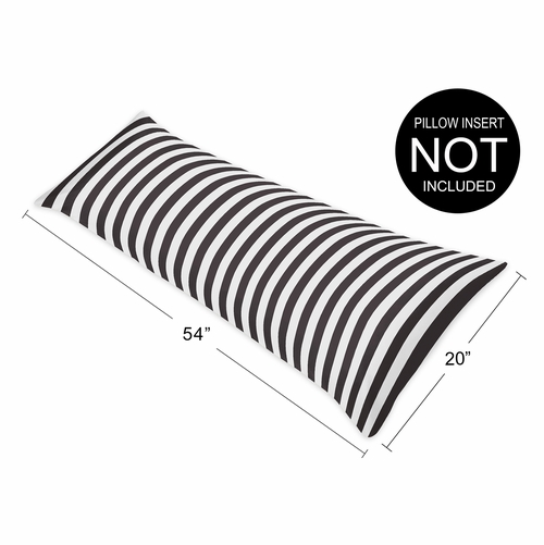 Paris Collection Stripe Print Full Length Body Pillow Cover - alt image 3