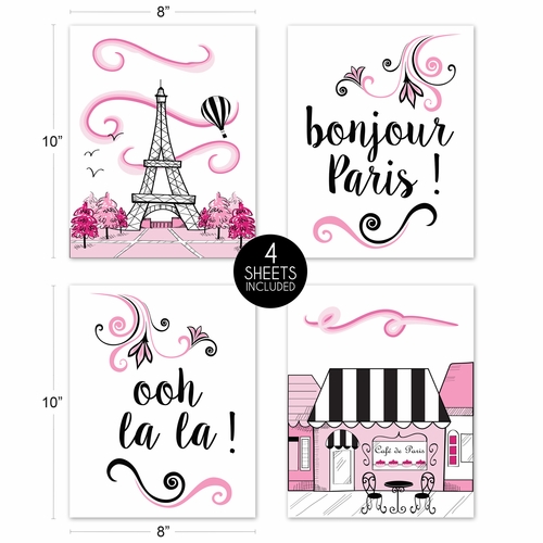 Paris Collection Wall Art Prints - Set of 4 - alt image 4