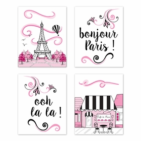 Paris Collection Wall Art Prints - Set of 4