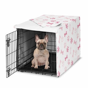 Paw and Bone Blush Pink Collection Dog Crate Kennel Cover 30in.