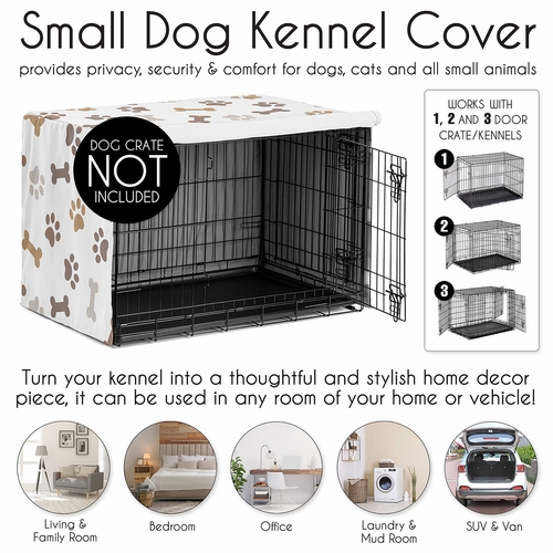 Paw and Bone Collection Dog Crate Kennel Cover 24in. - alt image 3