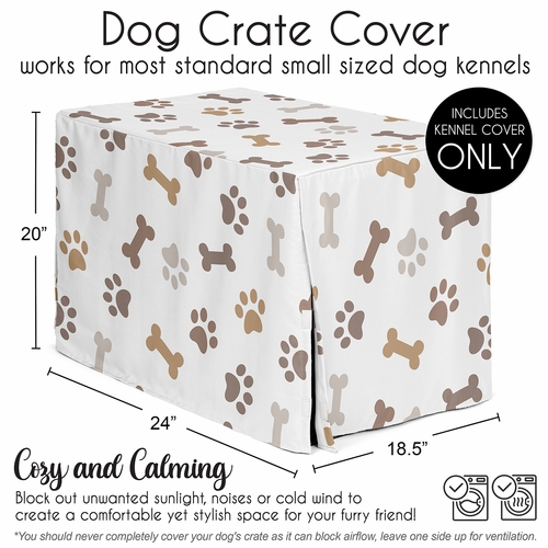 Paw and Bone Collection Dog Crate Kennel Cover 24in. - alt image 4