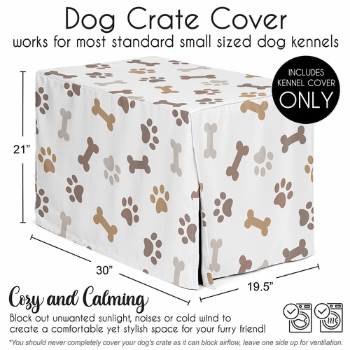 Paw and Bone Collection Dog Crate Kennel Cover 30in. - alt image 4