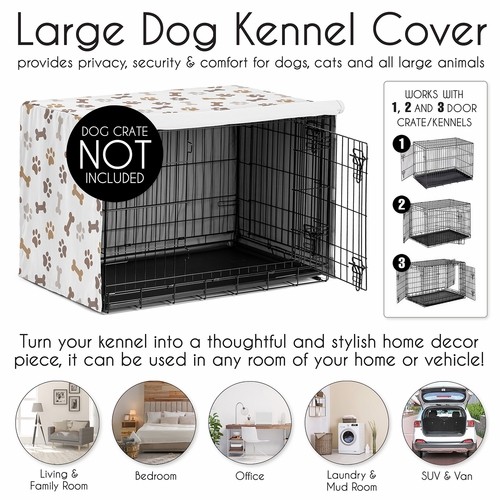 Paw and Bone Collection Dog Crate Kennel Cover 42in. - alt image 3