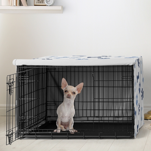 Paw and Bone Navy Blue Collection Dog Crate Kennel Cover 24in. - alt image 1