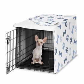 Paw and Bone Navy Blue Collection Dog Crate Kennel Cover 24in.