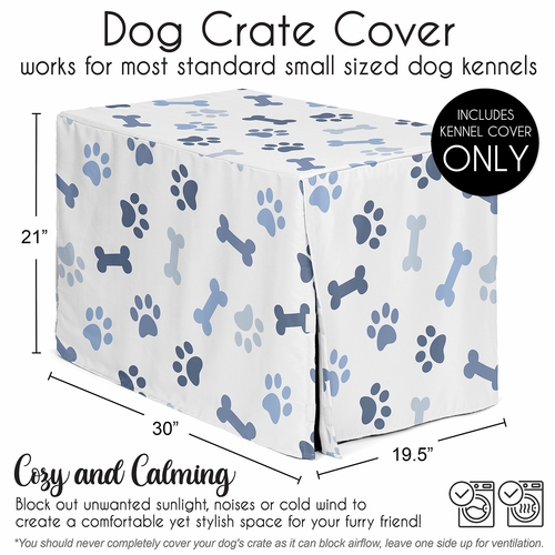 Paw and Bone Navy Blue Collection Dog Crate Kennel Cover 30in. - alt image 4