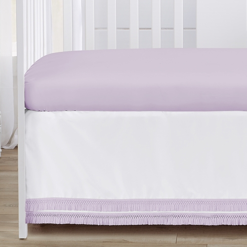 Peony Floral Garden Lavender Purple and Ivory Collection 4 Piece Crib Bedding - alt image 5