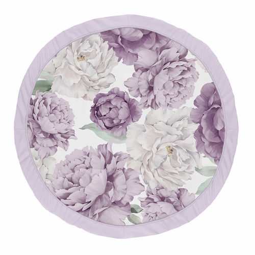 Peony Floral Garden Lavender Purple and Ivory Collection Playmat