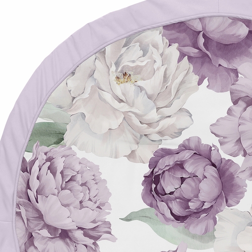 Peony Floral Garden Lavender Purple and Ivory Collection Playmat - alt image 2