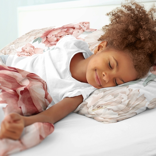 Peony Floral Garden Pink and Ivory Collection Full/Queen Bedding - alt image 3