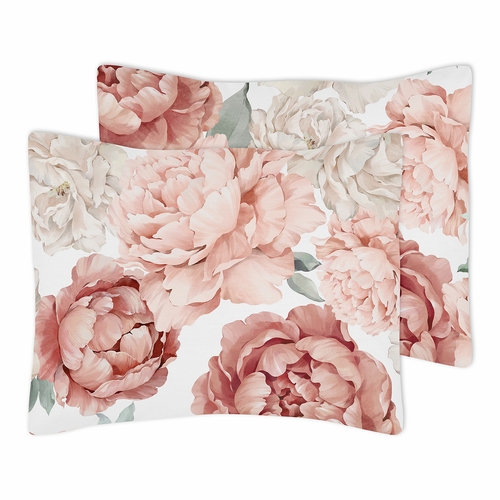 Peony Floral Garden Pink and Ivory Collection Full/Queen Bedding - alt image 4