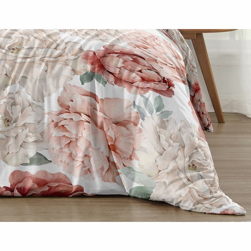 Peony Floral Garden Pink and Ivory Collection Full/Queen Bedding - alt image 5