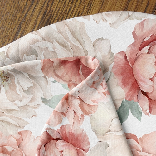 Peony Floral Garden Pink and Ivory Collection Nursing Breastfeeding Pillow Cover - alt image 3
