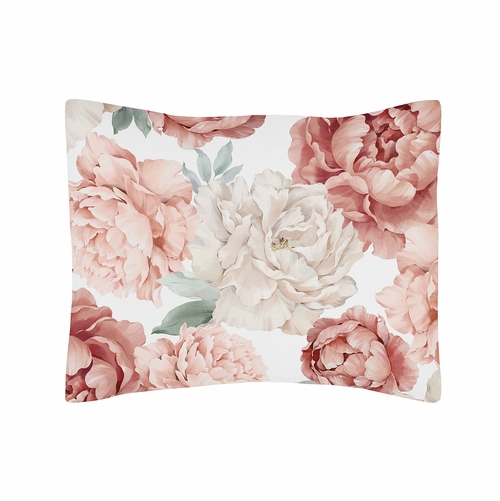 Peony Floral Garden Pink and Ivory Collection Twin Bedding
