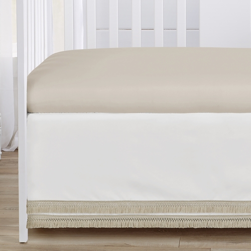 Peony Floral Garden Taupe and Ivory Collection 4 Piece Crib Bedding - alt image 3